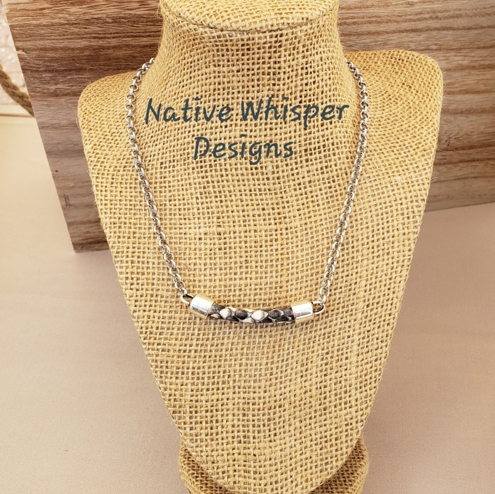 Exotic Hand crafted Snakeskin necklace